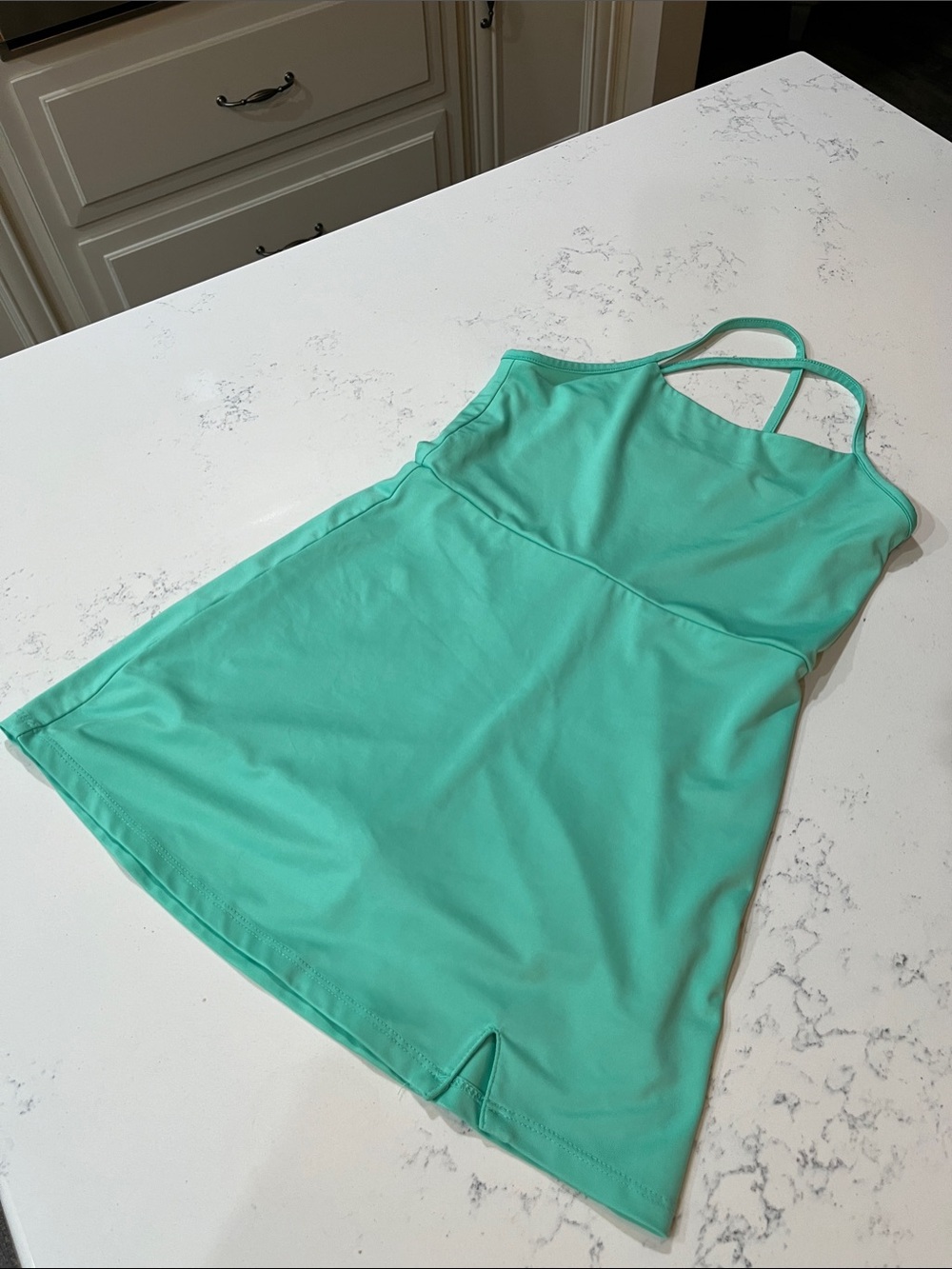 art class Mint Green Girls' One-Piece Romper Swim Dress